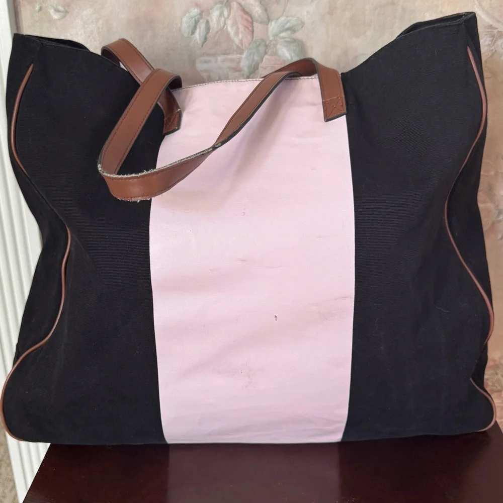 VICTORIA’S SECRET XL WEEKENDER TOTE BAG BLACK PINK